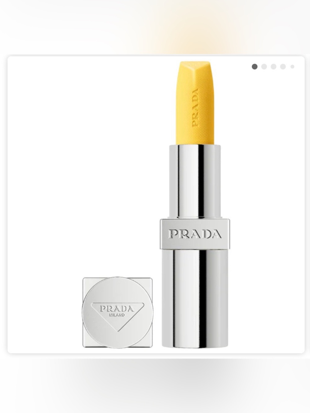 Prada Hydrating Lip Balm with Jojoba Oil (shade U002 banana yellow)